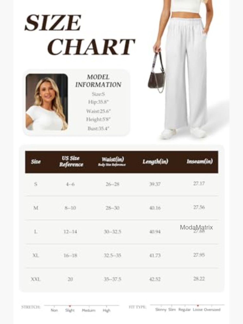 High Waist Wide Leg Palazzo Pants Flowy Linen Feel Casual Trousers - Picture 6 of 7